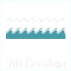 Stanzschablone - Wellen